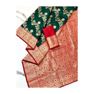 Saree élégant en soie douce pour tissage ethnique indien pour toutes les occasions - Product Image 1