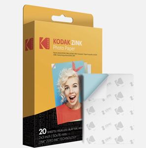 Papel Fotográfico Luminoso Premium Kodak 2x3 Original, Listo para Enviar, 20 Hojas con Respaldo Adhesivo, Superventas - Product Image 1