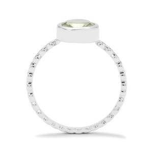 Bague fine Constellation Indus en argent sterling avec prasiolite verte - Product Image 3