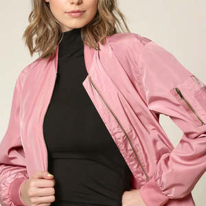 Chaqueta Bomber Moderna para Mujer, Ligera, Informal, Deportiva, con Cierre Frontal, Relleno de Algodón, Color Sólido, para Invierno - Product Image 3