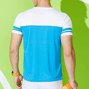 Vente en gros T-shirt d'entraînement pour hommes respirant Running Gym Fitness Sportswear Fabricant - Product Image 2