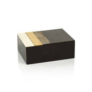 Joyero de Cuerno de Búfalo, Diseño Artesanal de Latón Natural y Madera, Cajas de Almacenamiento de Joyas de Cuerno de Búfalo - Product Image 1