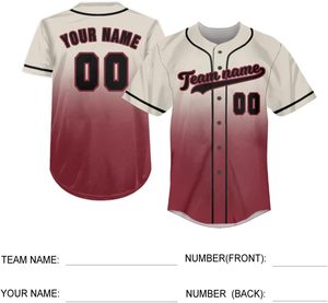 Custom Made Sublimated Baseball Jersey <b>Short</b> <b>Sleeve</b> <b>Button</b> <b>Up</b> youth athletic tops breathable Vintage style baseball jerseys - Product Image 5