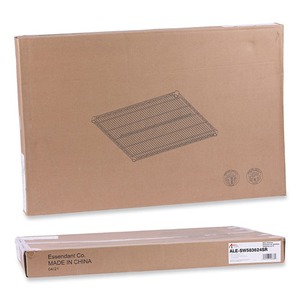 Alera ALESW583624SR Industrial 36 In. X 24 In. Standing Type <b>Wire</b> Shelving Extra <b>Wire</b> <b>Shelves</b>-Silver (2-Piece/Carton) - Product Image 2