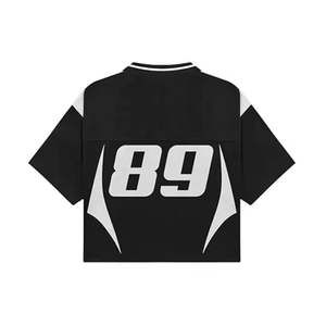 Camiseta de fútbol americano de calidad Premium Hip Hop deportes práctica deportes Boxy camiseta forma sublimación camiseta de fútbol americano - Product Image 2