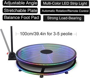 SALES OF 360 Photo Booth Machine with Extra Batteries+Photography <b>Lights</b> <b>Remote</b> <b>Control</b> Automatic 360 Spin Camera Booth - Product Image 4