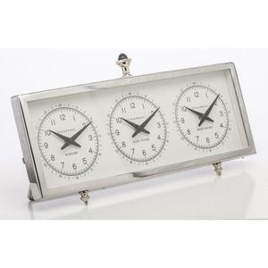 Horloge de bureau décorative en métal, base sur pied, finition brillante, horloge de table, décoration de la maison - Product Image 3