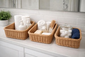 Cesta de Almacenamiento de Ratán Natural Ecológica Hecha a Mano Artex Green Earth, Diseño Rectangular Moderno, Multifuncional, Hecha en Hanoi - Product Image 2