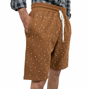 กางเกงขาสั้นผ้าฟลีซเรียบหรูคุณภาพพรีเมียมขายดีสำหรับผู้ชาย ดีไซน์โดดเด่น ใส่สบายๆ - Product Image 2