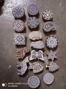 Mini bloques de madera hechos a medida con forma de estrella, adecuado para las Artes de henna y La Impresión textil, gran variedad de diseños - Product Image 5