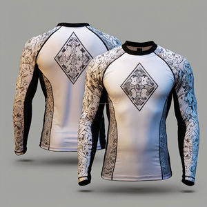 Camisetas de Compresión para Hombre, de Primera Calidad, con Protección UV, Impresión por Sublimación, Spandex, para Gimnasio, Fitness, Surf, Buceo - Product Image 3