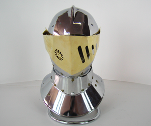 Wall <strong>Soldier</strong> Warrior Statue Life Size Knight Armour <strong>Helmet</strong> Statues <strong>Roman</strong> Armor Knights Metal - Product Image 4