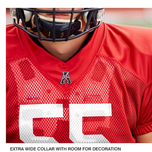 Ropa deportiva American Mesh Football Soccer Jersey para hombres Nombre de equipo personalizado Serigrafía Boxy Jersey para adultos OEM ODM Proveedor - Product Image 2