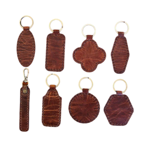 <b>Custom</b> Laser Logo Keychain New Design PU Leather Portable Luggage Tag for Car or Bike Available in Different Colors - Product Image 1