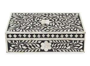 Boîte à bijoux rectangulaire de style arabe en incrustation d'os de qualité supérieure, fabrication artisanale, taille et logo personnalisés, fabricant indien - Product Image 2