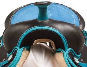 Selle de cheval de course synthétique en cuir léger English Pleasure Trail Barrel Tack Set pour Western Riding Equestrian - Product Image 6