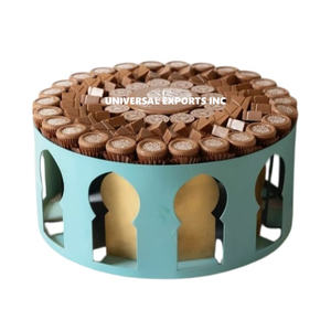 Bol à chocolat en acier inoxydable martelé doré avec plateau, finition dorée, design luxueux, nouveau bol à chocolat en métal - Product Image 4