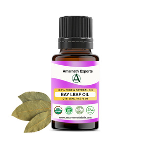 Huile essentielle de feuille de laurier naturelle de haute qualité certifiée GMP - ISO pour le soin du corps et des cheveux Amarnath Exports - Product Image 1