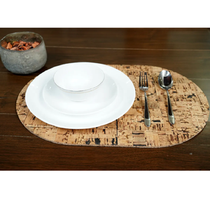Vente en gros de napperons en liège de luxe design moderne Reviera napperons ovales prix d'usine accessoires de décoration de table - Product Image 1