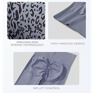 Wholesale Solid High-Waisted Scrunched Butt Yoga Gym Pants Quick Dry Fitness <b>Leggings</b> With Pockets Customizable Logo Tights - Product Image 6