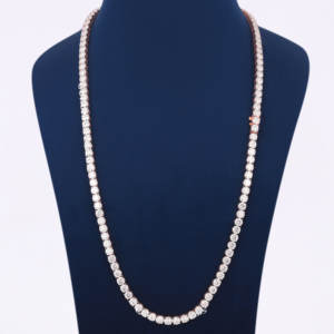 Venta al por mayor colección de joyas plata esterlina 925 corte redondo laboratorio cultivado diamante tenis cadena collares para mujeres - Product Image 1