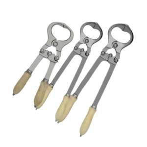 Juego de fórceps veterinarios de alta resistencia 3 Estilo Burdizzo 12 16 18 Mango de madera Instrumento de castración manual Instrumentos quirúrgicos de granja - Product Image 3