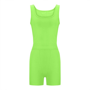 ชุดออกกำลังกายโยคะเอวสูงแบบ 2 ชิ้น สำหรับผู้หญิง ขายส่ง ผลิตจากวัสดุรักษ์โลก เสื้อชั้นในแบบไม่มีแขน กางเกงเลกกิ้ง - Product Image 3