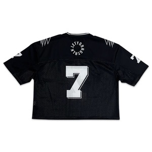 Jersey de fútbol americano sublimación personalizada precio al por mayor diseño de malla negra cuadrada de gran tamaño para camisetas de fútbol 2025 - Product Image 6