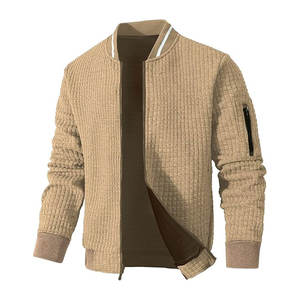 แจ็กเก็ตบอมเบอร์ผ้ายีนส์วินเทจสำหรับผู้ชายเสื้อโค้ทอบอมเบอร์ผ้าย้นส์ให้ความอบอุ่นมีซิปด้านหน้าและย้อมหนาสำหรับฤดูใบไม้ร่วงและฤดูหนาว - Product Image 1