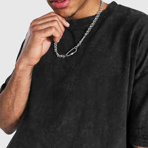 100% Jersey de algodón transpirable manga corta Camisa sólida y pantalones cortos logotipo personalizado conjunto doble para ropa de gimnasio para hombres - Product Image 5