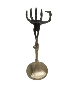 New Design <b>Halloween</b> Decorative Aluminum Skill W/Round Base Rough Brass EPL for <b>Decoration</b> Customized Handmade - Product Image 3