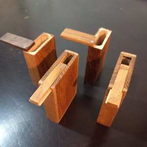 Avec étui à cigarettes LUXURY CUSTOM Classic Boîte en bois de noyer noir Poche mince Conteneur de stockage fait à la main de haute qualité pour cadeau - Product Image 3