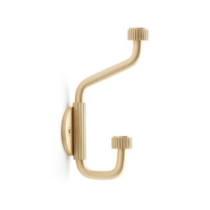 Crochets muraux en laiton poli brillant avec bords lisses et élégant idéal pour ajouter du charme aux aménagements intérieurs minimalistes ou luxueux - Product Image 1