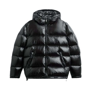 Mens lightweight puffer <b>jacket</b> warm quilted winter coat windproof hooded outerwear for outdoor <b>travel</b> and hiking - Product Image 1