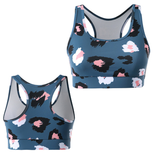 Bulk Women Sublimation Printed Brassiere Sports <b>Bra</b> Custom Fitness Gym Seamless <b>Stretch</b> Activewear OEM Lightweight Front - Product Image 1