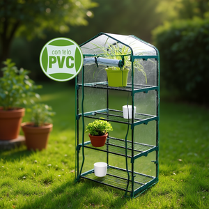 Kit d'assemblage de serre Verdelook pour plantes, kit vert à 4 étagères (69x49x157cm) - Product Image 3