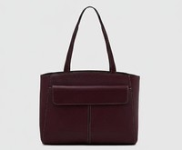 Sac fourre-tout vintage en cuir bordeaux pour femme, grand sac à bandoulière pour le travail, sacoche pour ordinateur portable, fermeture éclair, résistant à l'eau, deux compartiments
