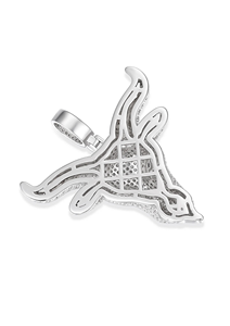 Colgante de Cabra con Incrustaciones de Moissanita VVS, Estilo Hip Hop, Plata 925 Chapada en Oro y Rodio, Diseño Animal, Unisex - Product Image 4