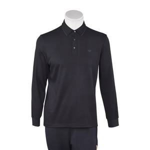 Camiseta de polo de algodón 100% de alta calidad para hombre, manga larga con estampado floral personalizable en la parte delantera, suministro ODM disponible - Product Image 2