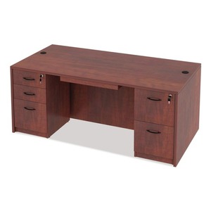 Alera Valencia Series Mueble de recepción recto ALEVA217236MC 71 pulgadas. X 35.5 Pulgadas X 29.63 pulgadas - Acabado en cerezo medio duradero - Product Image 3