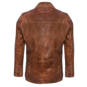Chaqueta de Cuero Acolchada de Invierno para Hombre, de Piel de Vaca Genuina, Ajustada, de Lona, Ecológica, Transpirable, Estilo Urbano, Personalizada - Product Image 3