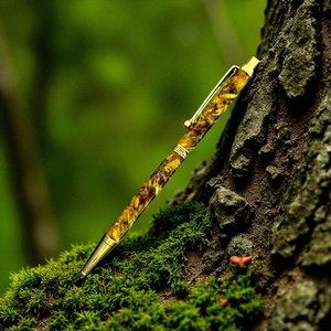 Bolígrafo de madera hecho a mano de Coffee Burl Wood para juegos de regalo corporativos y artísticos - Product Image 2