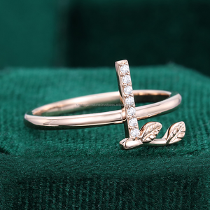 แหวนเพชร 'L' เริ่มต้นสำหรับผู้หญิงเงิน S925พร้อมชุบทองโมอิสซาไนท์แฟชั่นและของขวัญหมั้น - Product Image 4