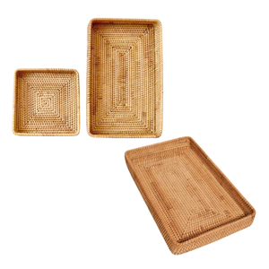 BEST SELLING PRODUCT Low Price Handmade Rattan Tray for Food Storage and Container Organization - Product Image 1