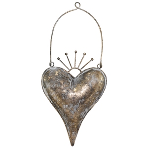 Coeur suspendu en fer doré de Noël Design moderne en forme de coeur suspendu Idéal pour la maison Décoration de villa Décoration d'hôtel - Product Image 6