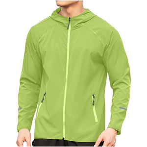 Custom LOGO Spring Autumn Lightweight Quick Dry Windbreaker Running <b>Jacket</b> Sports Hooded Zipper Workout Anorak <b>Jacket</b> - Product Image 1