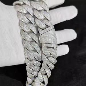 Cadena de tenis de corte redondo de diamante de moissanita de plata esterlina 925 estilo Hip Hop exclusiva elaborada en IGI certificado con claridad VVS - Product Image 5