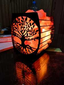 Dreamcatcher Himalayan pink Salt with <b>Dimmer</b> Cord and Bulb - Product Image 6