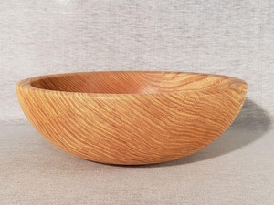 Cuenco redondo de madera hecho a mano diseño moderno de mediados de siglo pulido para exhibir ensaladas o frutas artesanías naturales - Product Image 3