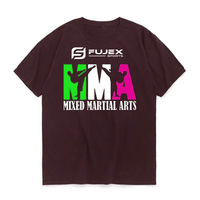 T-shirts personnalisés en gros pour hommes, imprimés à l'écran, Muay Thai, lutte, MMA, boxe, coton/polyester de haute qualité, respirants